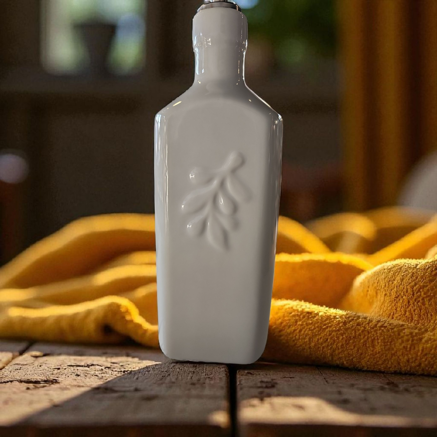 Porcelain  Square Oil Bottle