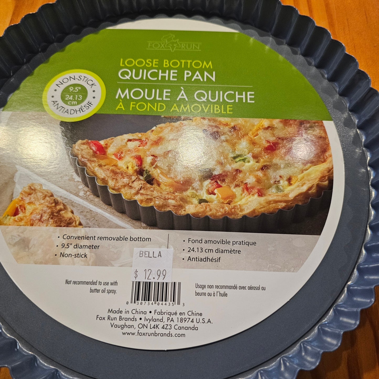 Quiche Pan with Loose Bottam