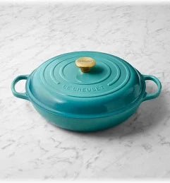 Le Creuset Signature Round Braiser - 5 Qt - Bleu Riviera