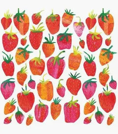 Strawberry Collage Beverage Napkin