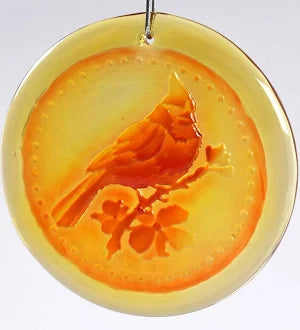 Blenko Suncatcher Cardinal Tangerine