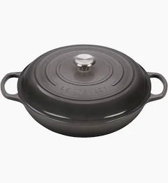 Le Creuset Signature Round Braiser- Oyster 3.5 Qt