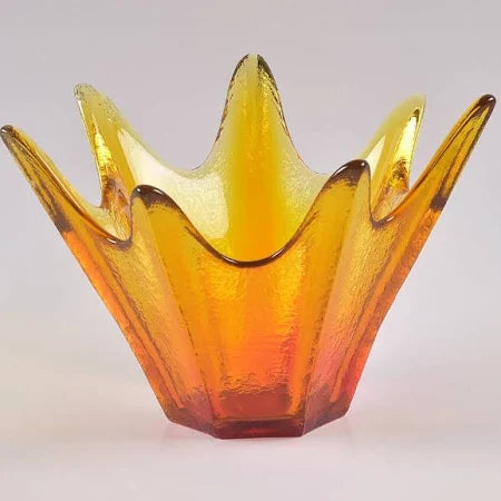 Blenko  Tangerine Star Bowl