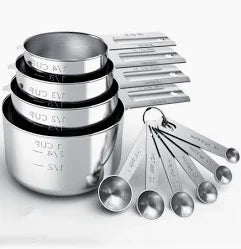 Fox Run Stainless Steel Measuring Cup and Spoon Set - 10 pc