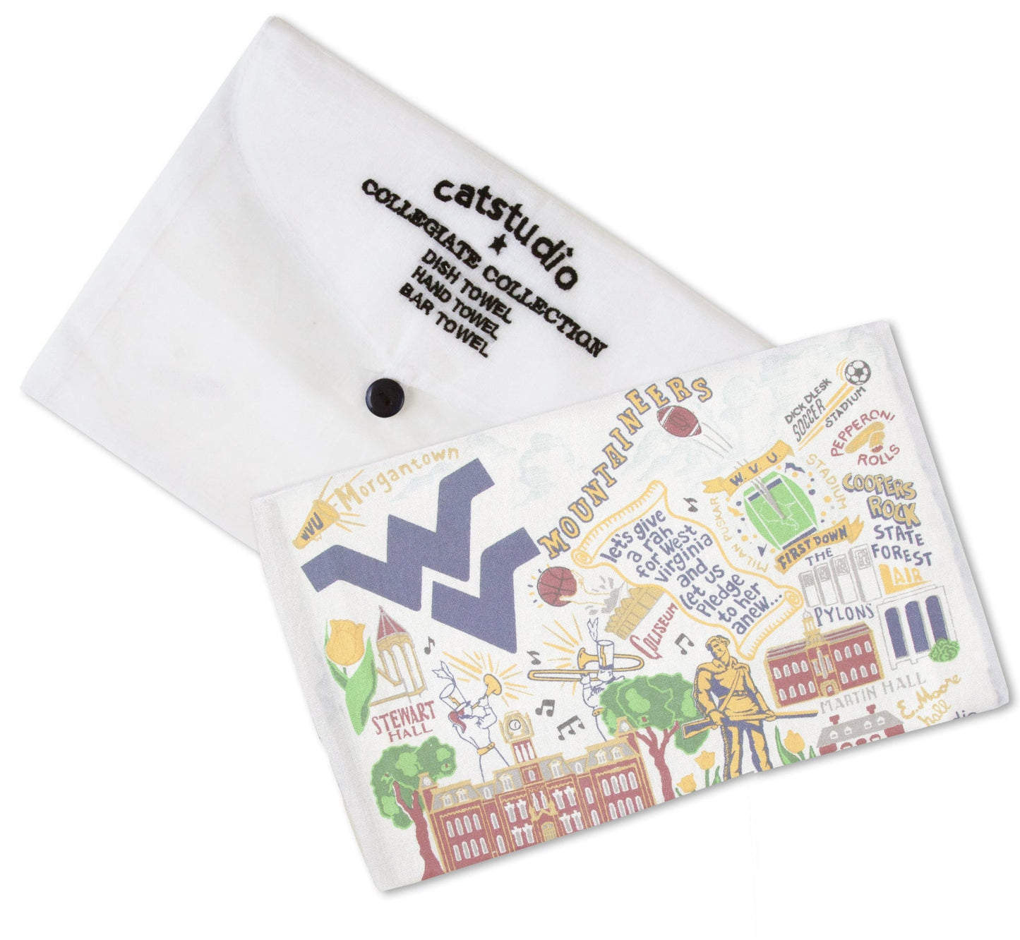 West Virginia University Collegiate Dish Towel